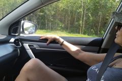 dirty mom in the forest spread her legs and licks a car